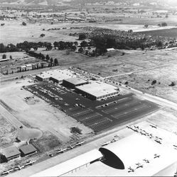 Aerial view of National Controls building site near airport