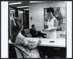 Eva L. Hamilton in the Personnel Department at City Hall, Santa Rosa, California, 1969