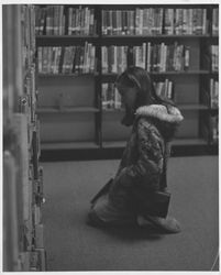 Patrons using the Dagny Juell Boys and Girls Room of the Library