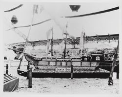 Ship Sonora made from apples--exhibit by the City of Santa Rosa