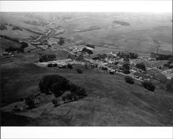 Aerial photograph of Tomales, California, 1973