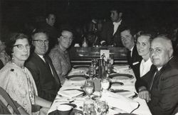 Jack and Mary Dei dining with friends at a Lawrence Welk Show at Harrah's Lake Tahoe on June 29, 1968