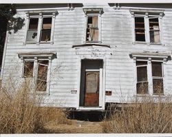 Front face of the Haystack House before it burned down, Petaluma Boulevard South, Petaluma, California, August 29, 2004