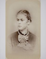 Portrait of Adeline M. Coffer, taken in Petaluma, California in the 18870s