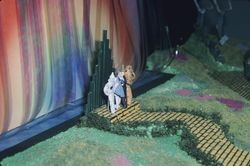 Rainbow in the model for the Garden of Oz show preparations at the Hall of Flowers at the Sonoma County Fairgrounds, Santa Rosa, California, April 1988