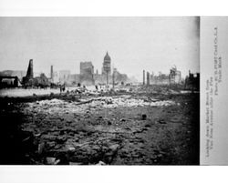 Looking down Market Street from Van Ness Avenue after the fire