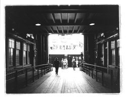 Passengers boarding the ferry San Leandro, San Francisco, California, about 1930