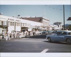 Little Little League baseball Parade down Kentucky Street, Petaluma, California, 1958