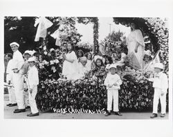 Boys pulling float