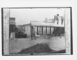 McNear building after the fire, Petaluma, California, 1902