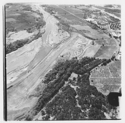 Aerial view of Cloverdale airport area, Cloverdale, California, 1972