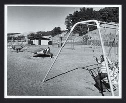 Children playing at Byron Gibbs Park, Healdsburg, California, late 1970s