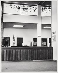 Circulation Desk at the library, Santa Rosa, California, 1969