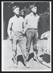 Portrait of Clarence Edward Clar and C. Raymond Clar on the Clar Ranch, Guerneville, summer, 1923