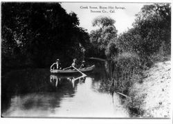 Creek scene, Boyes Hot Springs, Sonoma County, California