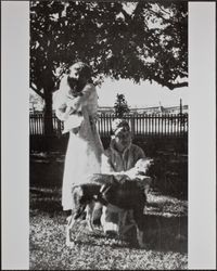 Ladies with their dogs, Sonoma County, California, between 1890 and 1900