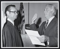 Portrait of Judge William B. Boone and County Clerk Eugene Williams