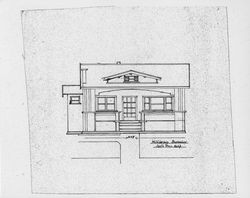 Architectural plans for a Craftsman bungalow prepared for William J. Lindsay