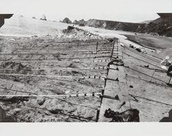 Construction of the jetty at the mouth of the Russian River at Jenner, California, April 20, 1931