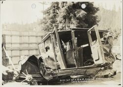 Auto hit by a N.W.P. engine, Guerneville, California