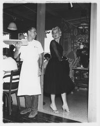 Fashion show at the Farmhand , Santa Rosa, California, 1960, featuring clothes from Ceci's