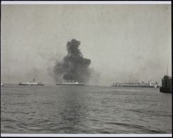 Great Northern docking at a pier in San Francisco Bay, 1920s