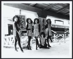 Conover girls at an art show, Santa Rosa, California, 1960