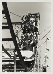 Giant bug takes a fair carnival ride at the Sonoma County Fair, Santa Rosa, California