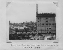 Poultry Producers of Central California grain elevator under construction, Petaluma, California, 1938