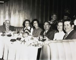 Jack and Mary Dei seated with friends at a restaurant in Stateline, Nevada, 1972