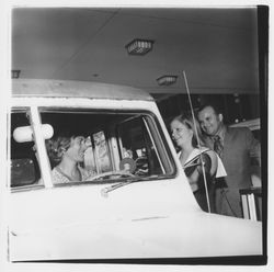 Opening of the drive-through at the Coddingtown Branch of the Exchange Bank, Santa Rosa, California, 1971