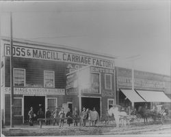 Ross and Marcill Carriage Factory, Santa Rosa, California, about 1893