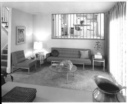 Model home living room at an unidentified Santa Rosa subdivision