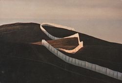 Segment 23 of Christo's Running Fence at Mecham Hill, Penngrove, California, September, 1976