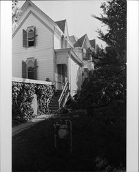 Exterior and outbuildings of The Gables, 4257 Petaluma Hill Road, south of Santa Rosa, California, September 1983