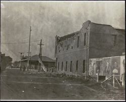 1906 quake effect on the Northwestern Pacific Railroad Depot and the Western Hotel in Santa Rosa, California