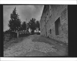 Alleyway leading down to Petaluma River, Petaluma, California, about 1950