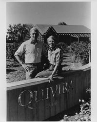 Henry and Holly Wendt, proprietors of Quivira Winery, Healdsburg , California, about 1989