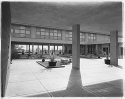 Courtyard at Ursuline residence hall, Santa Rosa, California, 1960
