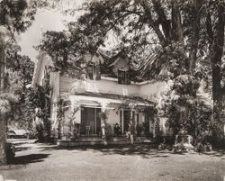 Luisa Vallejo Emparan on the porch of Lachryma Montis, Sonoma, California, 1937