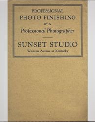 Envelope for Sunset Studio, 23 Western Avenue, Petaluma, California