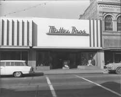 Exterior view of Mattei Brothers, Petaluma, California, 1957