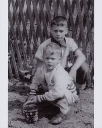 Rick and James Williams, 111 Bodega Avenue, Petaluma, California, in the 1950s