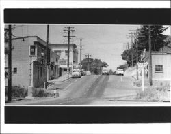 Petaluma Hill Road at the railroad tracks, Penngrove, California, about 1948