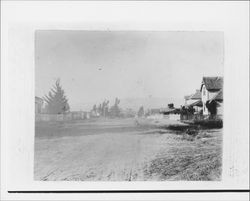Street scene in early Petaluma, California, about 1869