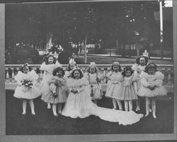 Grace Dougherty and her court, Santa Rosa, California, 1898