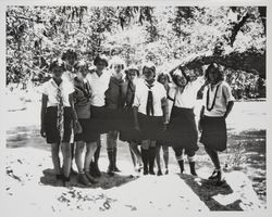 Sebastopol Camp Fire Girls on a hike