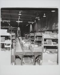 Preparing books for shipment at Harcourt Brace warehouse, Petaluma, California, 1989