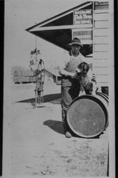 Tom Graham at his service station and garage