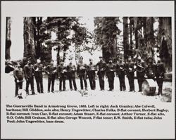 Guerneville Band in Armstrong Grove, Guerneville, California, 1885